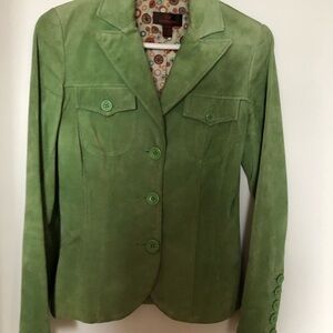 Green Women's Suede Jacket